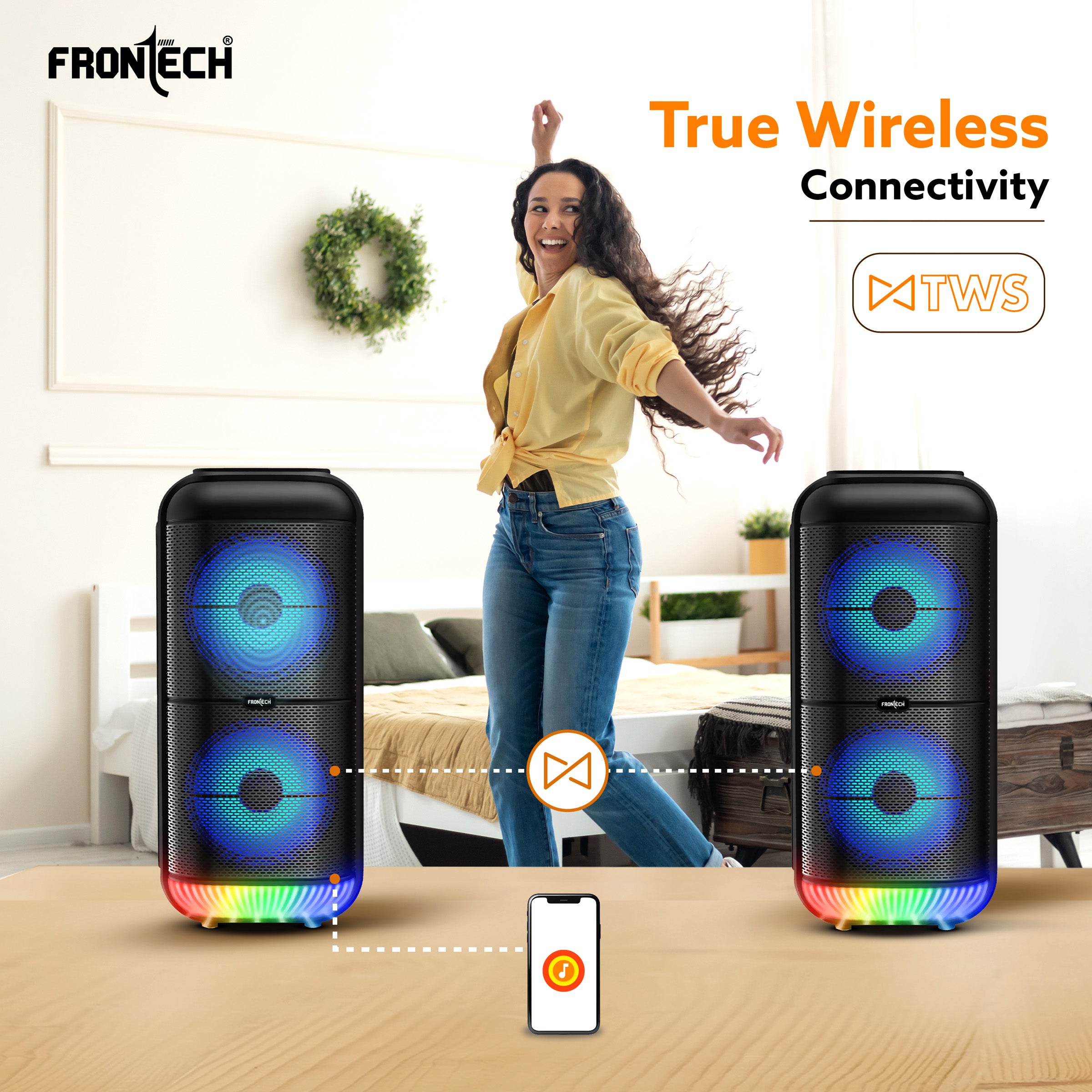 Frontech Solo Multimedia 22W Wireless Trolley Speaker (SW-0178) Frontech Solo Multimedia 22W Wireless Trolley Speaker (SW-0178)